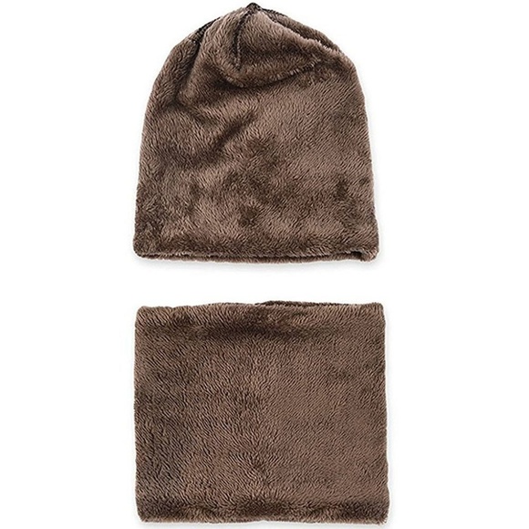 Winter Knit Skull Cap Beanie Hat with Neck Gaiterc - Picture 5 of 7